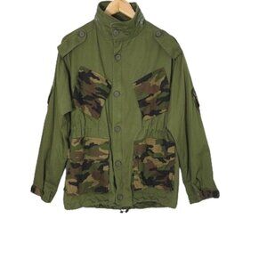 SMYTHE Surplus Cotton Jacket in Woodland Camo *Oversized Relaxed Fit Women's XS